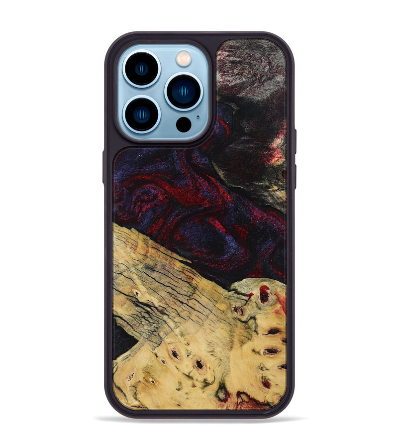 iPhone 14 Pro Max Wood Phone Case - Shelbie (Red, 795531)