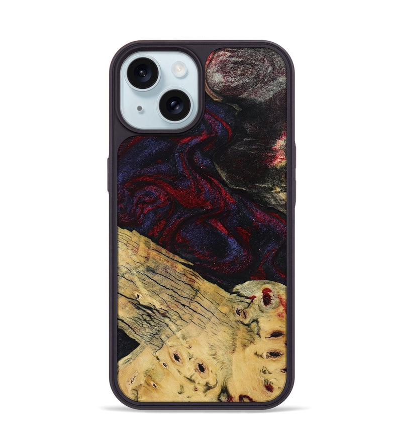iPhone 15 Wood Phone Case - Shelbie (Red, 795531)