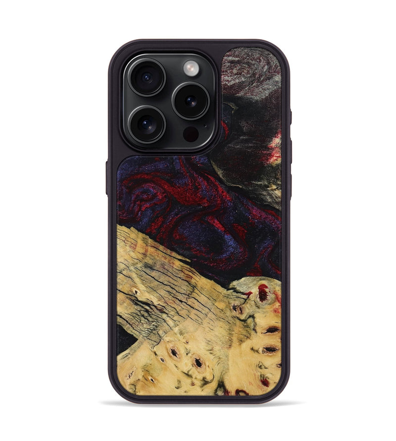 iPhone 15 Pro Wood Phone Case - Shelbie (Red, 795531)