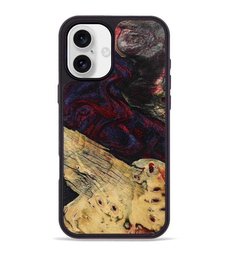 iPhone 16 Plus Wood Phone Case - Shelbie (Red, 795531)