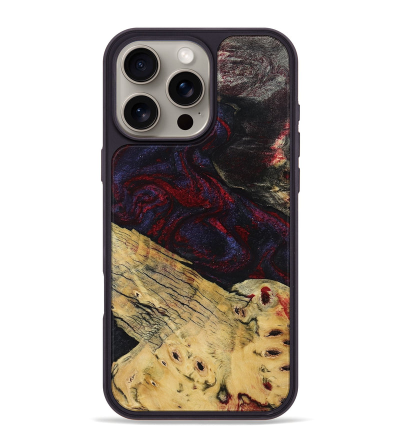 iPhone 16 Pro Max Wood Phone Case - Shelbie (Red, 795531)