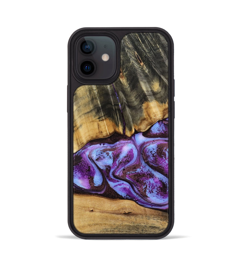 iPhone 12 Wood Phone Case - Rowland (Purple, 795535)