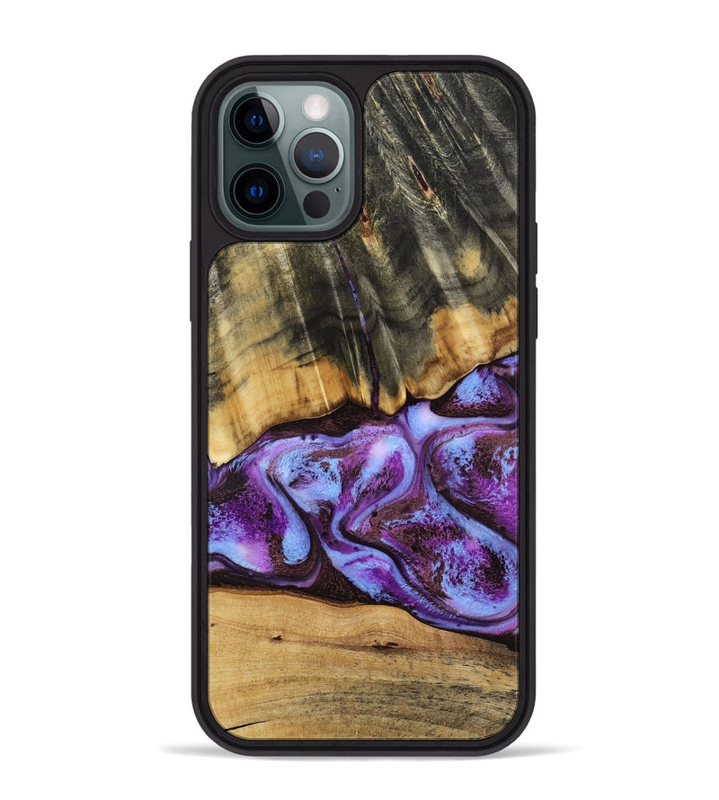 iPhone 12 Pro Max Wood Phone Case - Rowland (Purple, 795535)