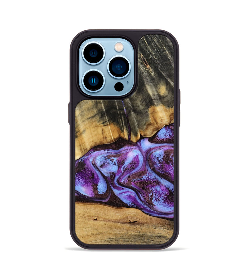 iPhone 14 Pro Wood Phone Case - Rowland (Purple, 795535)
