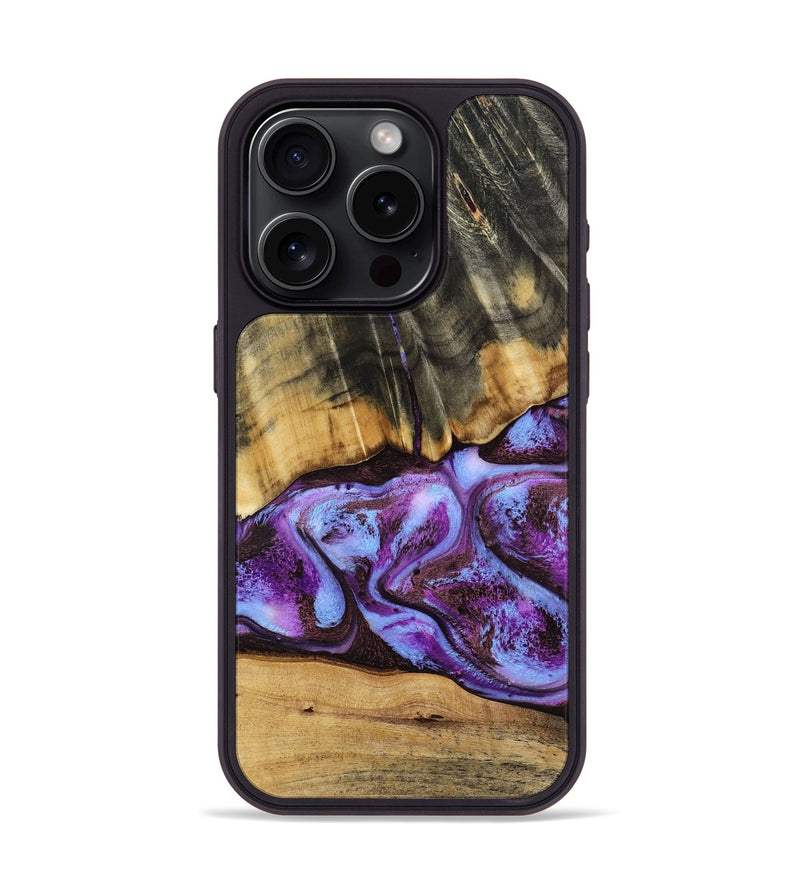 iPhone 15 Pro Wood Phone Case - Rowland (Purple, 795535)