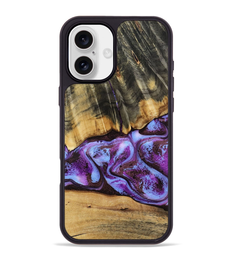 iPhone 16 Plus Wood Phone Case - Rowland (Purple, 795535)