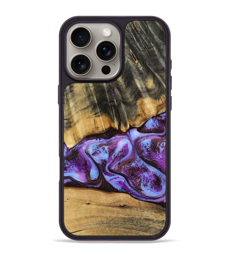 iPhone 16 Pro Max Wood Phone Case - Rowland (Purple, 795535)