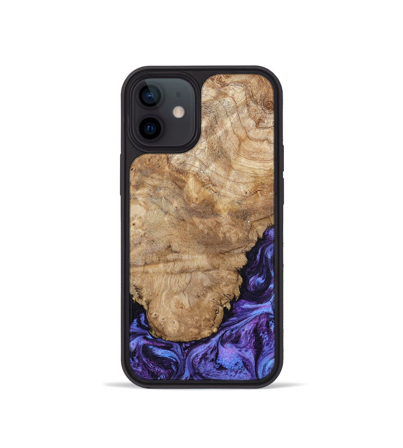 iPhone 12 mini Wood Phone Case - Ottis (Purple, 795538)