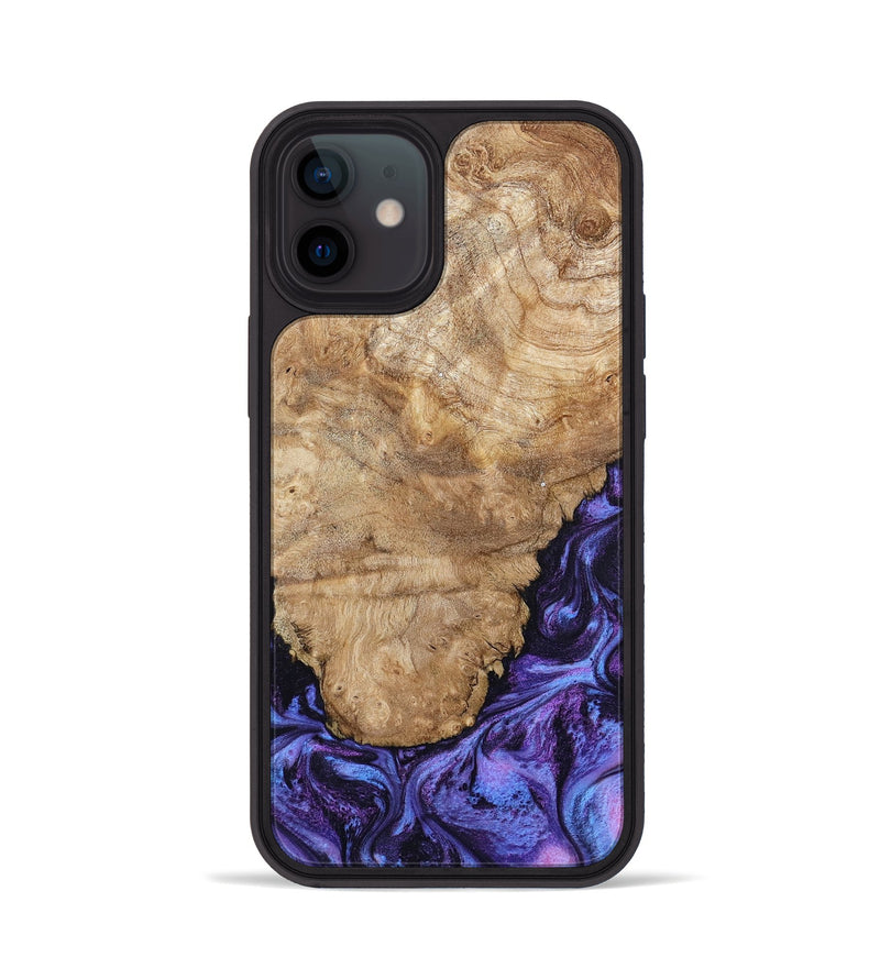 iPhone 12 Wood Phone Case - Ottis (Purple, 795538)