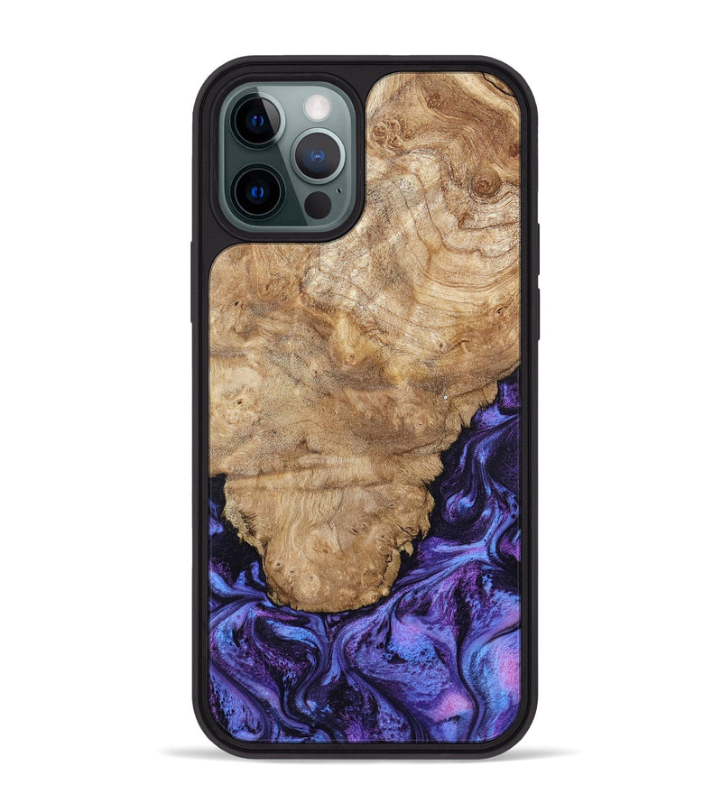 iPhone 12 Pro Max Wood Phone Case - Ottis (Purple, 795538)