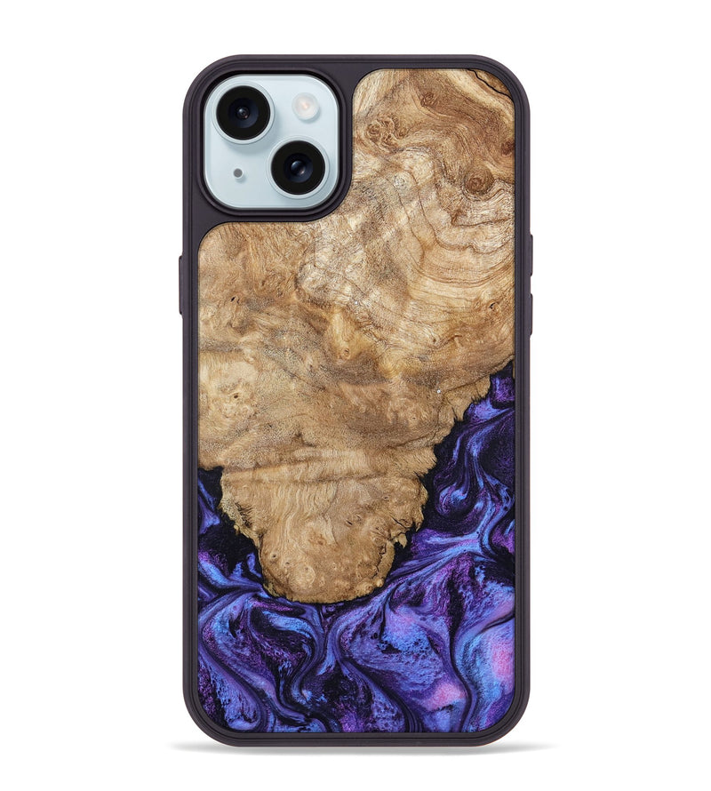 iPhone 15 Plus Wood Phone Case - Ottis (Purple, 795538)