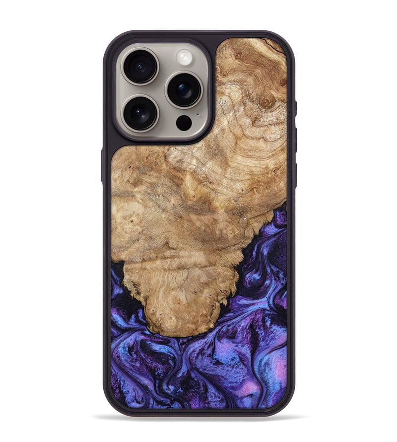 iPhone 15 Pro Max Wood Phone Case - Ottis (Purple, 795538)