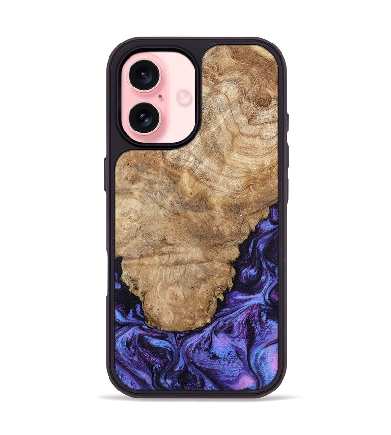 iPhone 16 Wood Phone Case - Ottis (Purple, 795538)