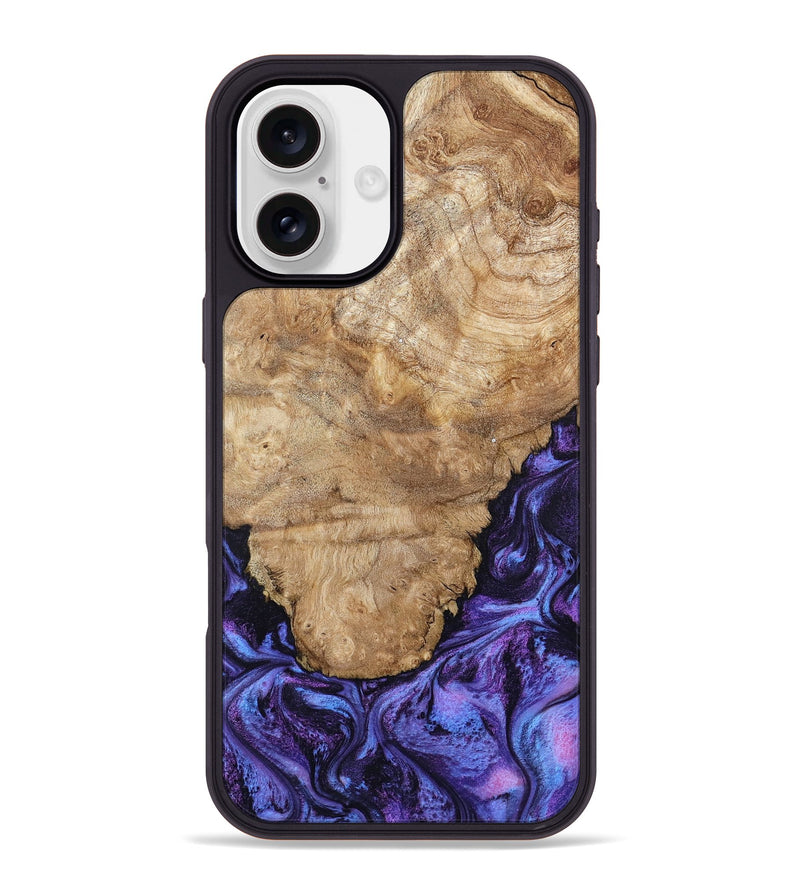 iPhone 16 Plus Wood Phone Case - Ottis (Purple, 795538)