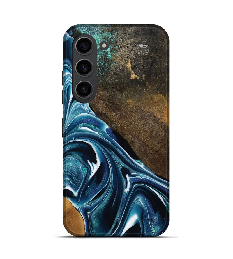 Galaxy S23 Wood Live Edge Phone Case - Joziah (Blue, 795570)