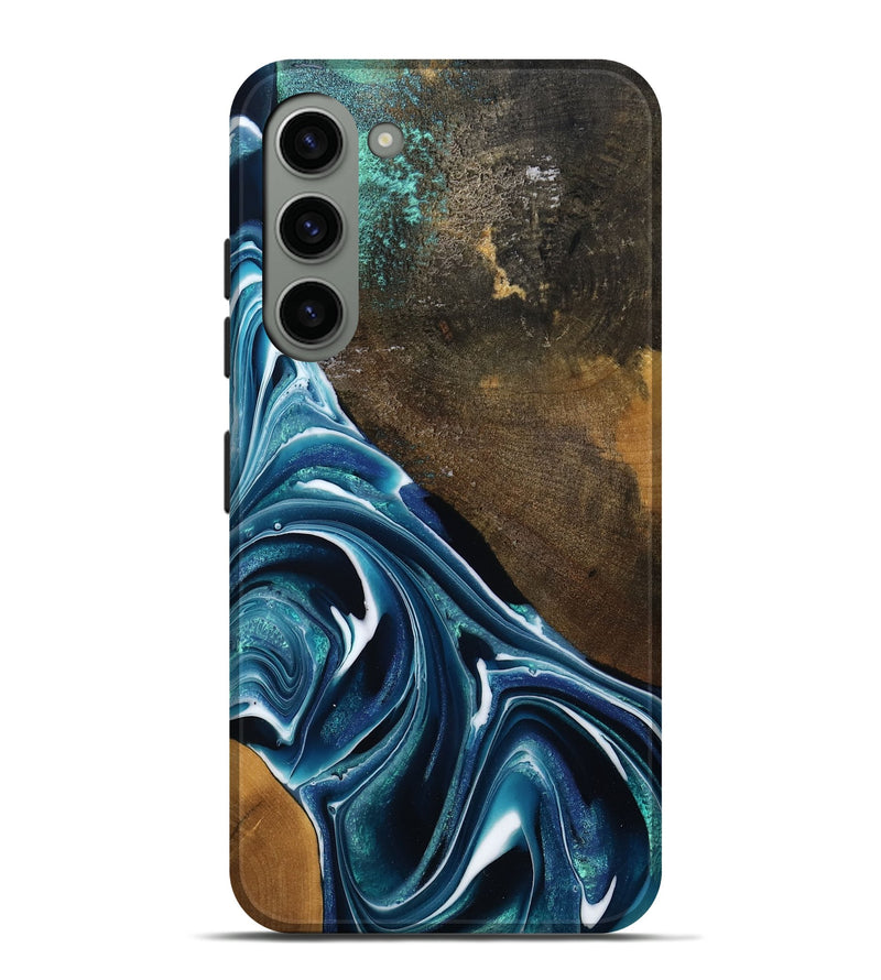 Galaxy S23 Plus Wood Live Edge Phone Case - Joziah (Blue, 795570)