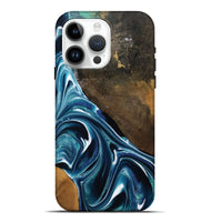 iPhone 15 Pro Max Wood Live Edge Phone Case - Joziah (Blue, 795570)