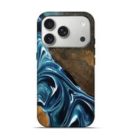 iPhone 17 Pro Wood Live Edge Phone Case - Joziah (Blue, 795570)
