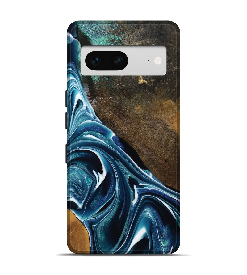 Pixel 7 Wood Live Edge Phone Case - Joziah (Blue, 795570)