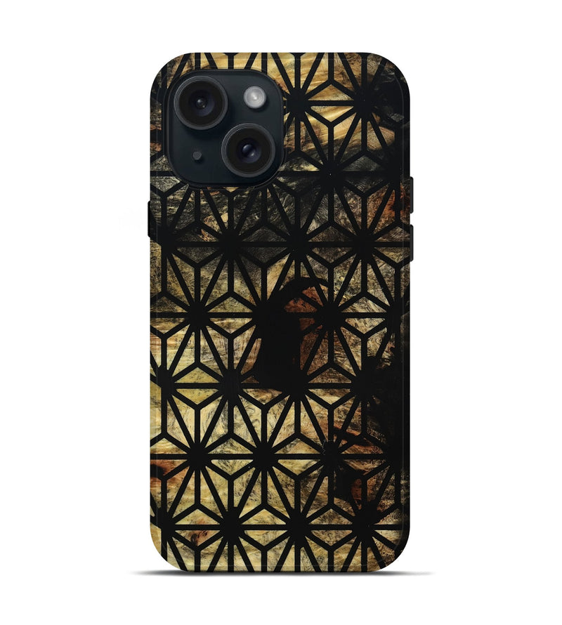 iPhone 15 Wood Live Edge Phone Case - Kasey (Double Dyed, 795573)