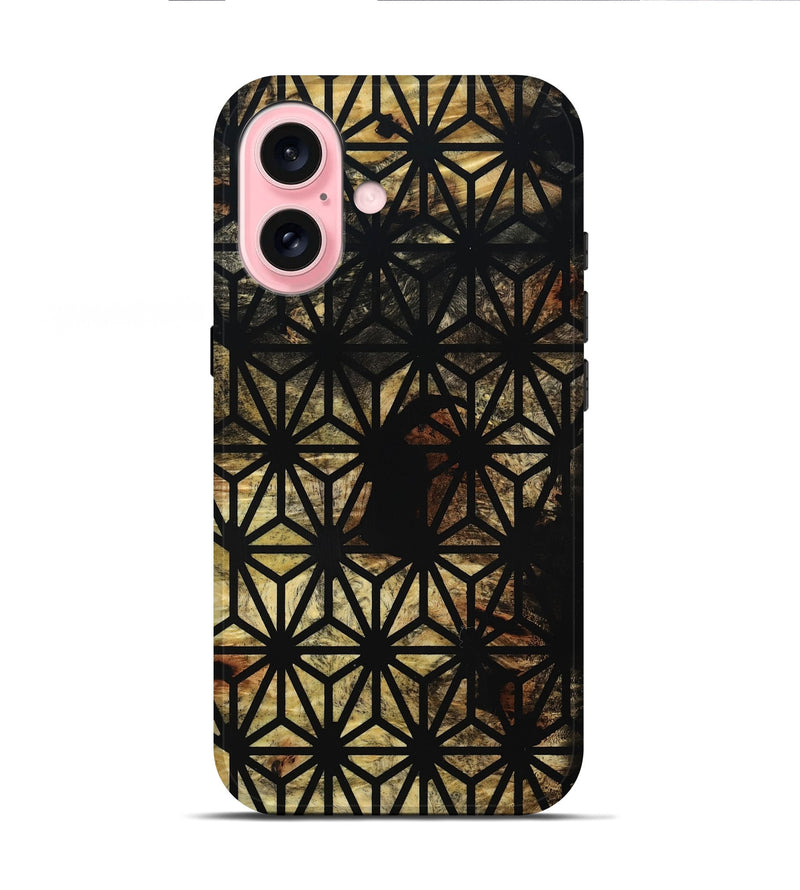 iPhone 16 Wood Live Edge Phone Case - Kasey (Double Dyed, 795573)