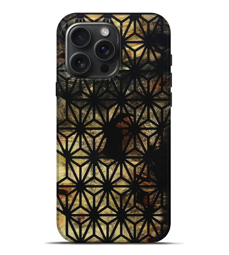 iPhone 16 Pro Max Wood Live Edge Phone Case - Kasey (Double Dyed, 795573)