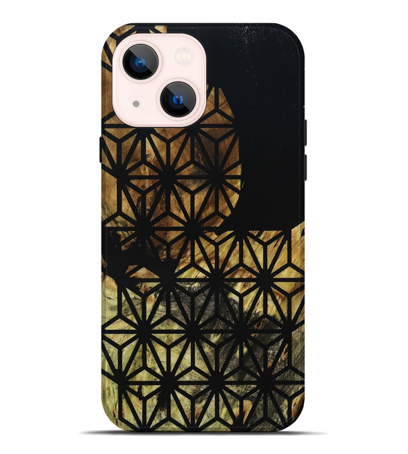 iPhone 14 Plus Wood Live Edge Phone Case - Marcy (Double Dyed, 795587)