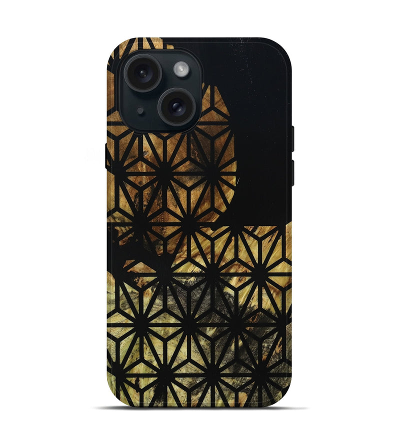 iPhone 15 Wood Live Edge Phone Case - Marcy (Double Dyed, 795587)