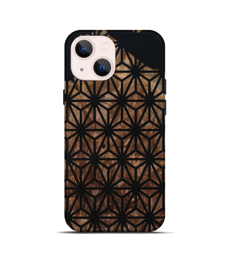iPhone 13 mini Wood Live Edge Phone Case - Kallie (Double Dyed, 795588)