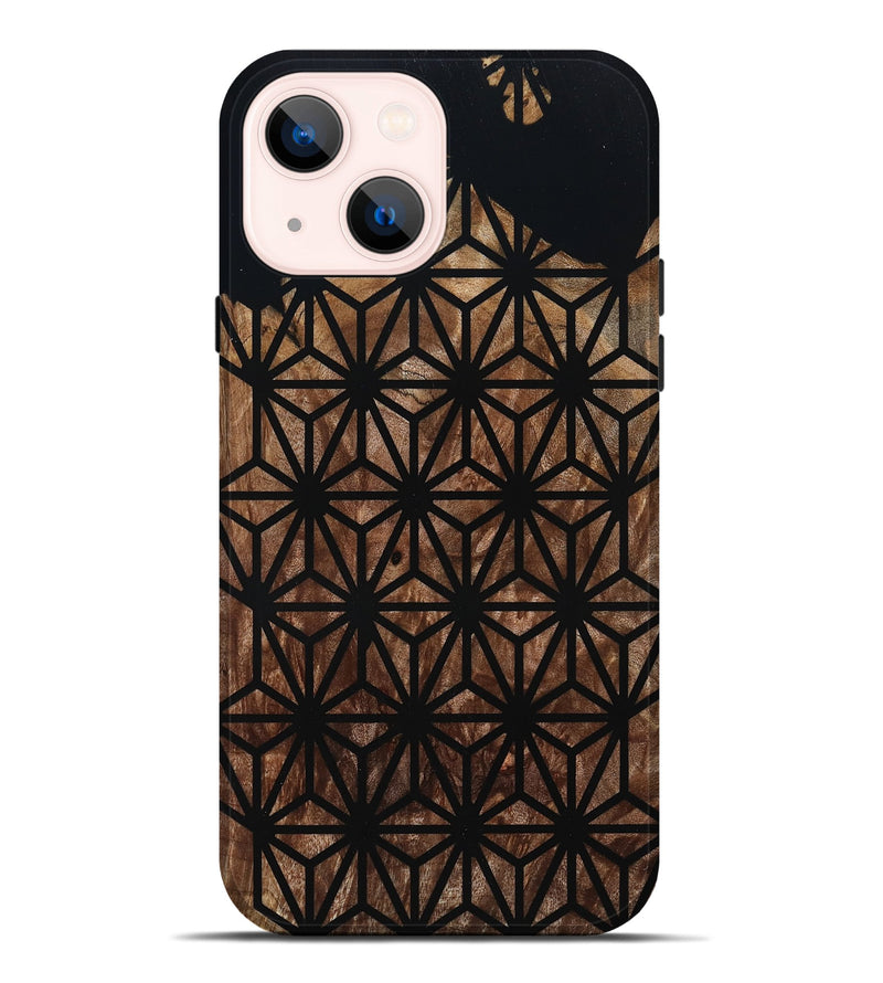 iPhone 14 Plus Wood Live Edge Phone Case - Kallie (Double Dyed, 795588)