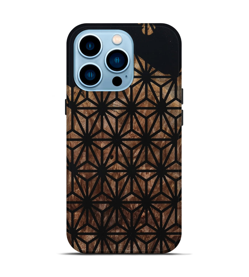 iPhone 14 Pro Wood Live Edge Phone Case - Kallie (Double Dyed, 795588)