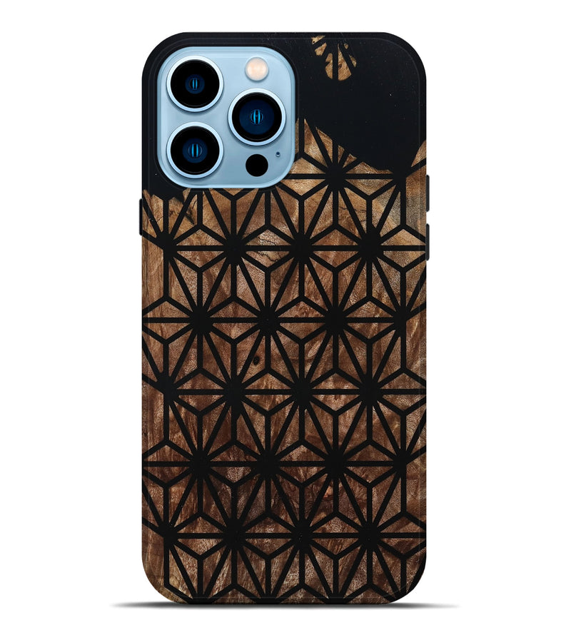 iPhone 14 Pro Max Wood Live Edge Phone Case - Kallie (Double Dyed, 795588)
