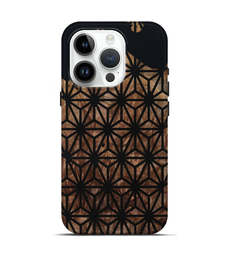 iPhone 15 Pro Wood Live Edge Phone Case - Kallie (Double Dyed, 795588)