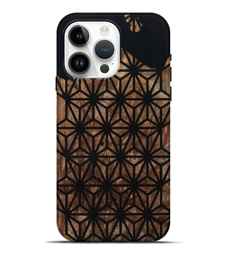 iPhone 15 Pro Max Wood Live Edge Phone Case - Kallie (Double Dyed, 795588)