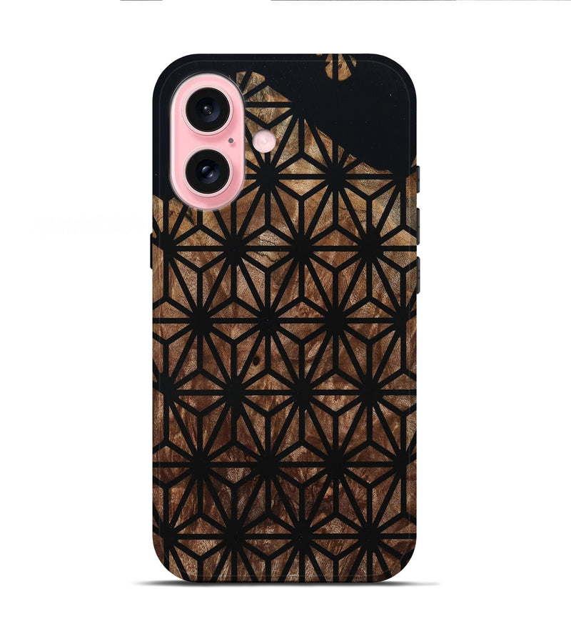 iPhone 16 Wood Live Edge Phone Case - Kallie (Double Dyed, 795588)