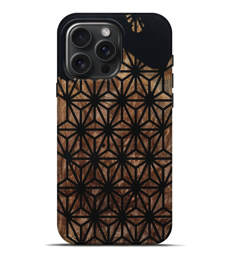 iPhone 16 Pro Max Wood Live Edge Phone Case - Kallie (Double Dyed, 795588)