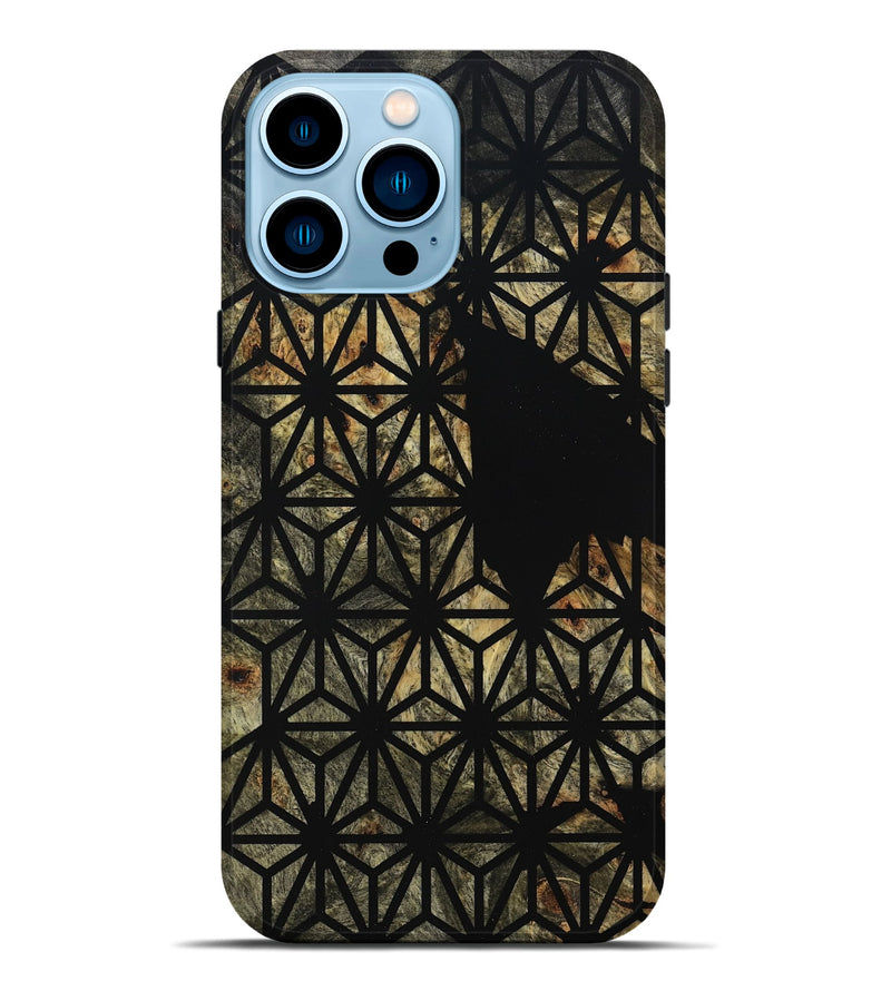 iPhone 14 Pro Max Wood Live Edge Phone Case - Estella (Double Dyed, 795591)