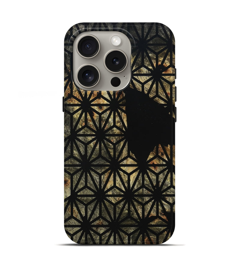 iPhone 16 Pro Wood Live Edge Phone Case - Estella (Double Dyed, 795591)