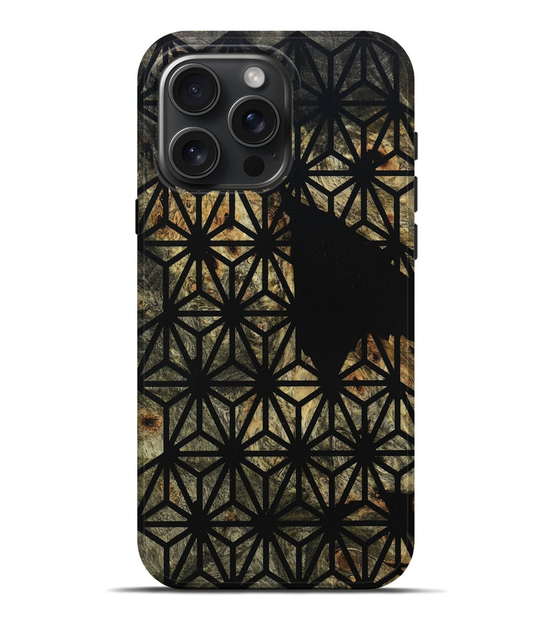 iPhone 16 Pro Max Wood Live Edge Phone Case - Estella (Double Dyed, 795591)