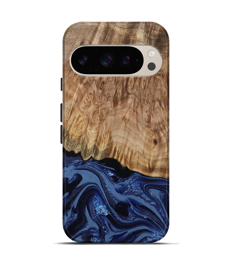 Pixel 10 Wood Live Edge Phone Case - Aspen (Blue, 795599)