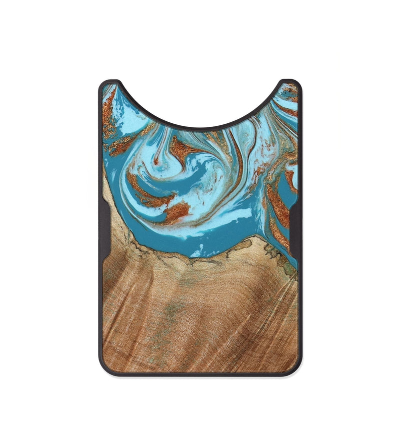 Alloy Wood Wallet - Devyn (Teal & Gold, 795731)