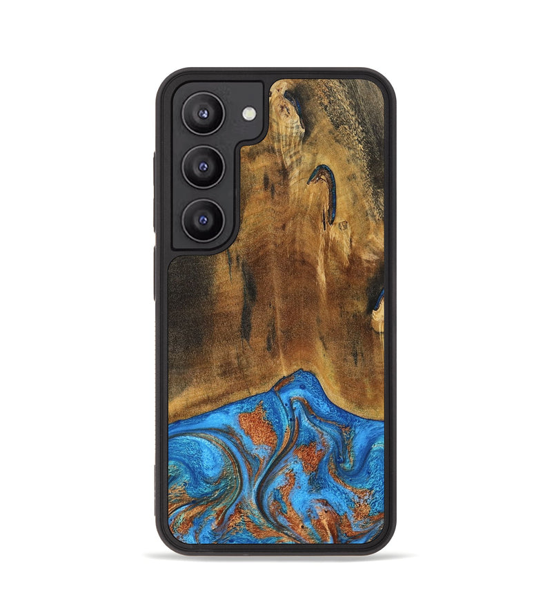 Galaxy S23 Wood Phone Case - Denny (Teal & Gold, 795738)