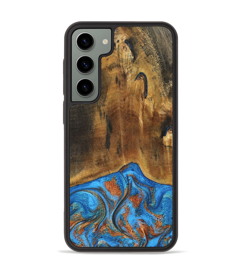 Galaxy S23 Plus Wood Phone Case - Denny (Teal & Gold, 795738)