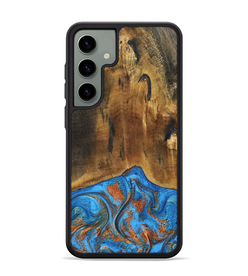 Galaxy S24 Plus Wood Phone Case - Denny (Teal & Gold, 795738)