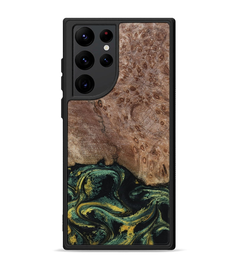 Galaxy S22 Ultra Wood Phone Case - Malissa (Green, 795765)