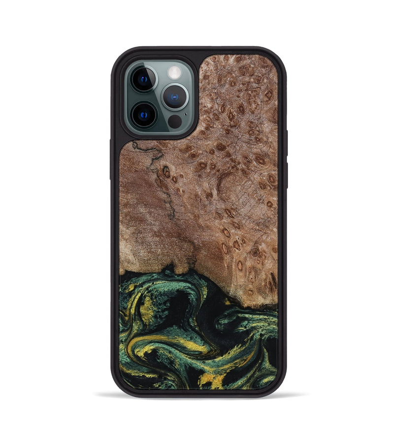 iPhone 12 Pro Wood Phone Case - Malissa (Green, 795765)