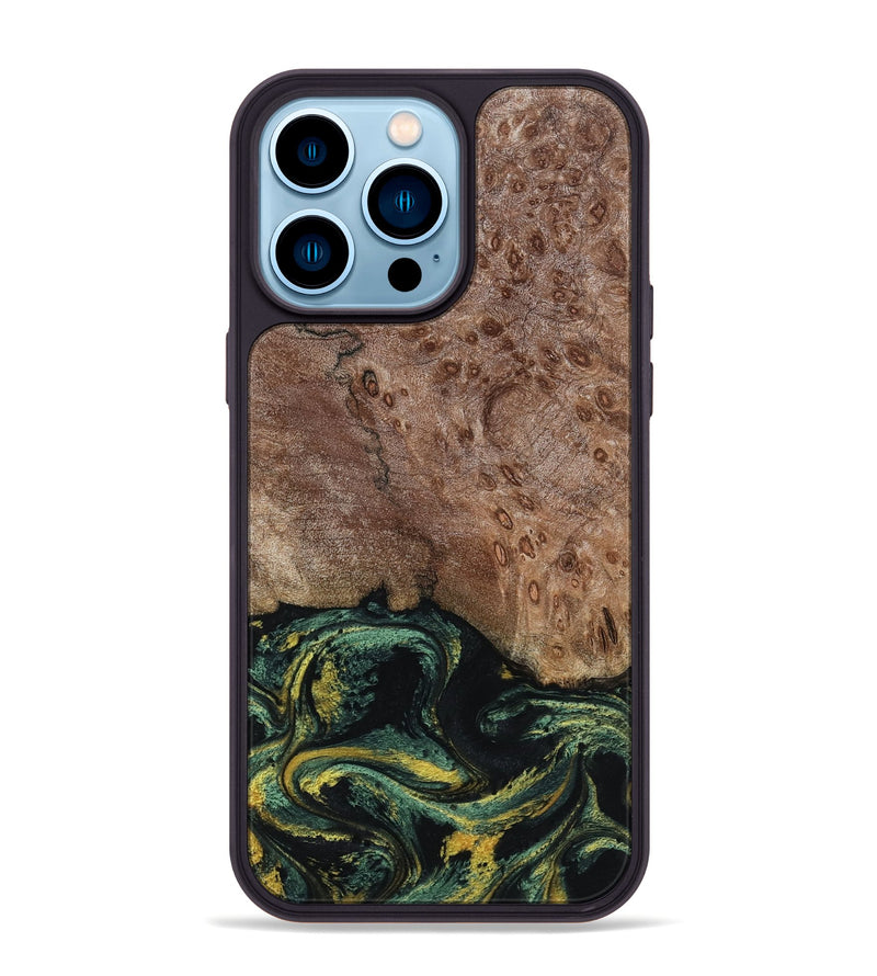 iPhone 14 Pro Max Wood Phone Case - Malissa (Green, 795765)