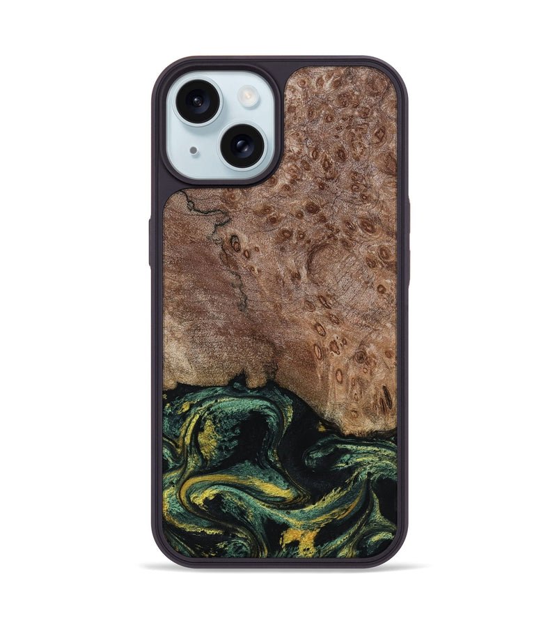 iPhone 15 Wood Phone Case - Malissa (Green, 795765)