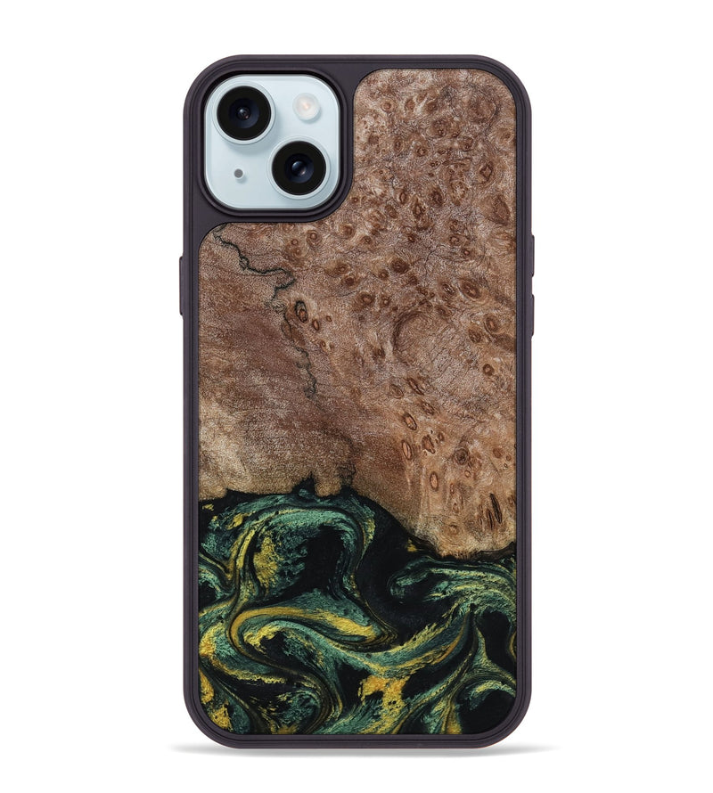 iPhone 15 Plus Wood Phone Case - Malissa (Green, 795765)