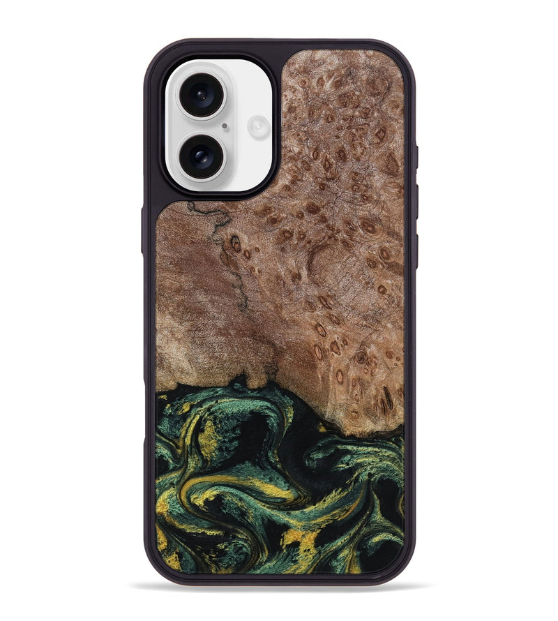 iPhone 16 Plus Wood Phone Case - Malissa (Green, 795765)